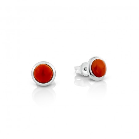 Boucles d'oreilles corail rouge
