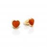Boucles d'oreilles corail rouge
