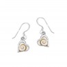 Boucles d'oreilles en argent et oeil de sainte lucie