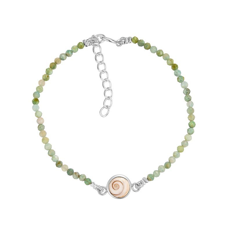 Bracelet perles et oeil de sainte lucie