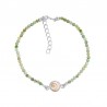 Bracelet perles et oeil de sainte lucie