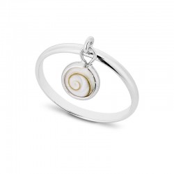 Bague en argent avec oeil de sainte lucie