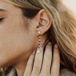 Boucles d'oreilles Argent SEC304ONYXMEDI-ARG