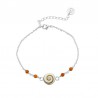 Bracelet argent oeil de ste lucie pacifique et corail