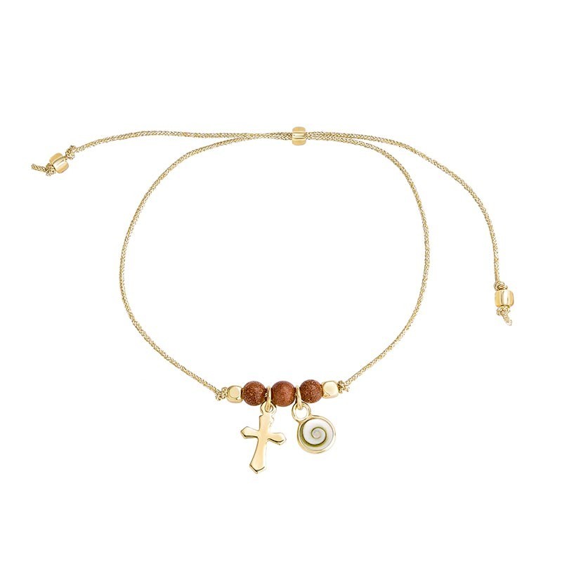 Bracelet oeil de Ste Lucie et pyrite POSBC095py