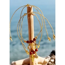 Bracelet oeil de Ste Lucie et pyrite POSBC095py