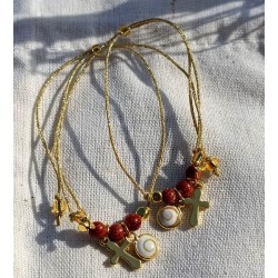 Bracelet oeil de Ste Lucie et pyrite POSBC095py