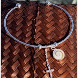 Bracelet oeil de sainte lucie et croix SBC091BIS