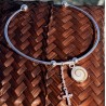 Bracelet oeil de sainte lucie et croix SBC091BIS