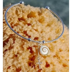 Bracelet oeil de sainte lucie et croix SBC091BIS