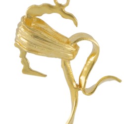 Pendentif doré à l'or fin Testa Mora 2021