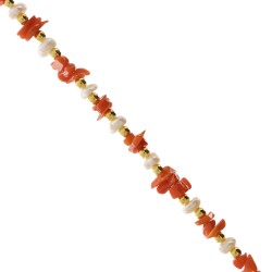 BRACELET CORAIL ET PERLES BR00036PO