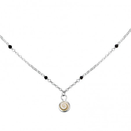 collier œil de Ste Lucie et onyx
