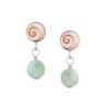 Boucles d'oreilles œil de sainte Lucie et amazonite