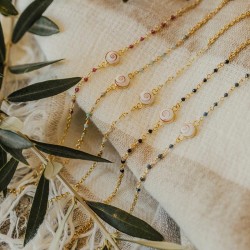 Bracelet doré jaspe POSBC207RMEDI