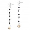 Boucles d'oreilles Argent SEC304ONYX-ARG
