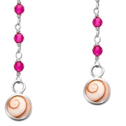 Boucles d'oreilles Argent SEC304RUBYMEDI-ARG