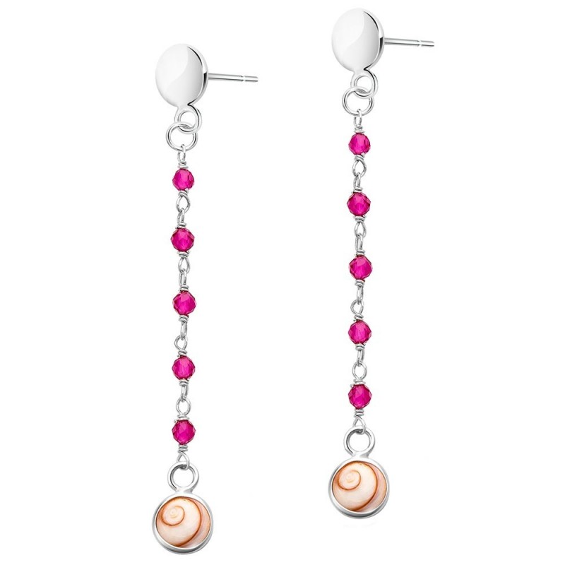 Boucles d'oreilles Argent SEC304RUBYMEDI-ARG