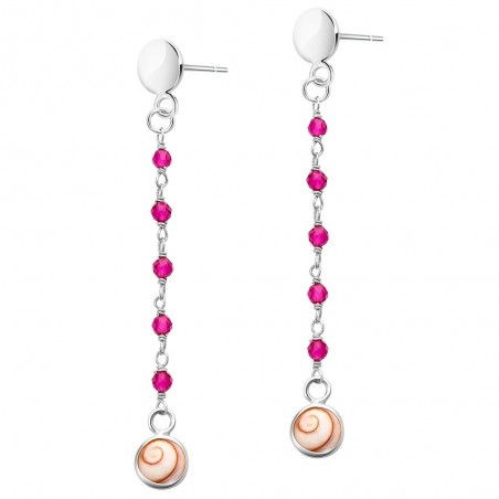 Boucles d'oreilles Argent SEC304RUBYMEDI-ARG