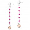 Boucles d'oreilles Argent SEC304RUBYMEDI-ARG
