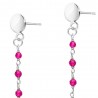 Boucles d'oreilles Argent SEC304RUBYMEDI-ARG