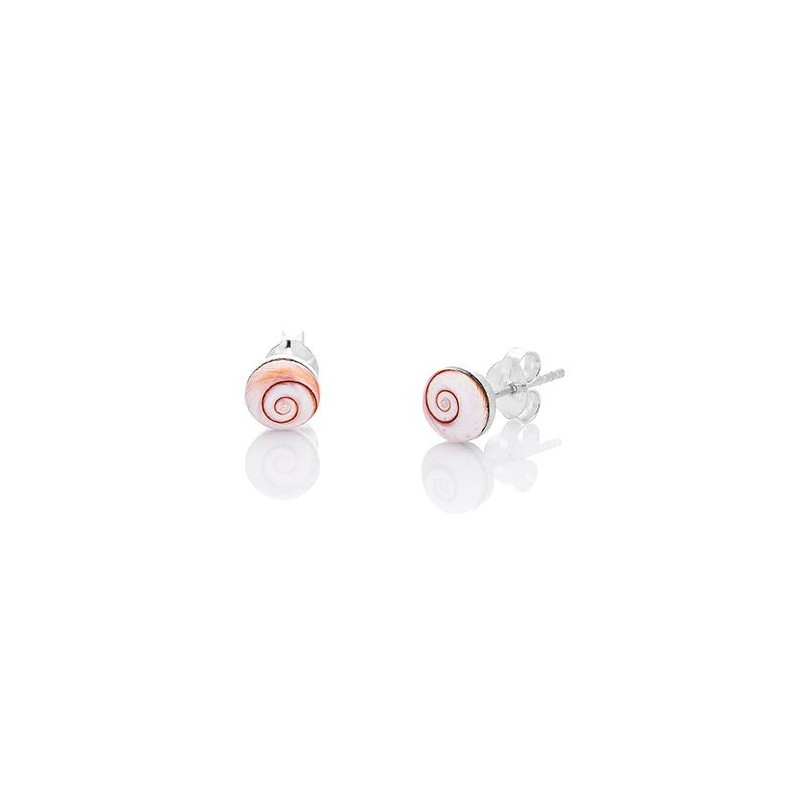 Boucles d'oreilles clou œil de sainte Lucie SEC048médi-arg 8mm