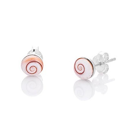 Boucles d'oreilles clou œil de sainte Lucie SEC048médi-arg 8mm