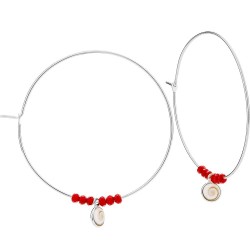 Boucles d'oreilles argent 92.5 ornées de deux yeux de sainte lucie