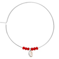 Boucles d'oreilles argent 92.5 ornées de deux yeux de sainte lucie