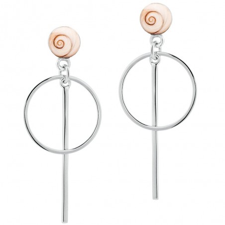 Boucles d'oreilles plaqué or avec deux yeux de sainte lucie