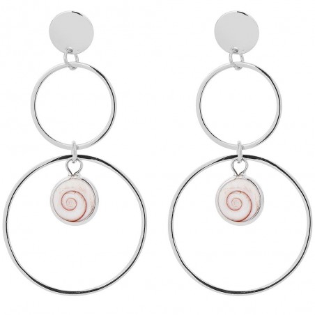 Boucles d'oreilles plaqué or avec deux yeux de sainte lucie