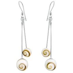 Boucles d'oreilles en argent deux tiges