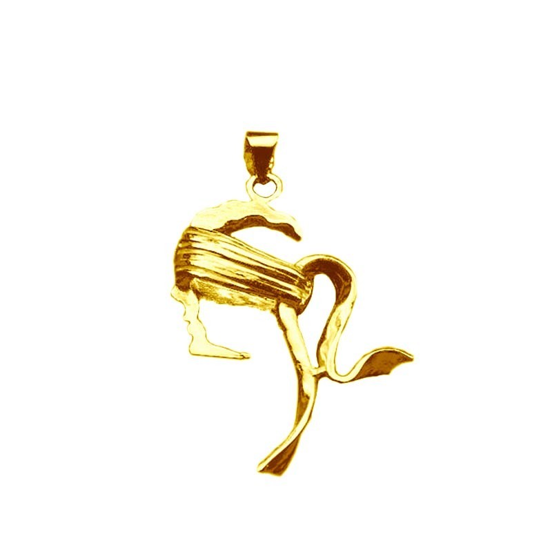 Pendentif doré à l'or fin Testa Mora 2021