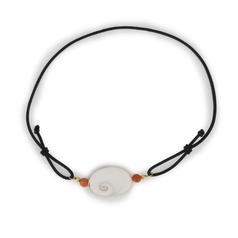 Bracelet oeil de sainte Lucie + corail BR00066 PO