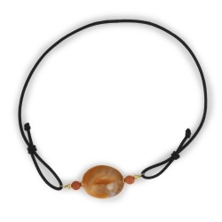 Bracelet oeil de sainte Lucie + corail BR00066 PO