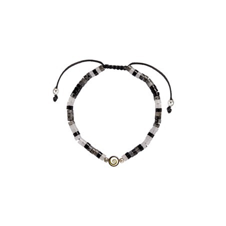 Bracelet perles heishi et œil de ste Lucie SBC150