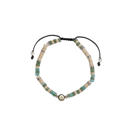 Bracelet perles heishi et œil de sainte Lucie SBC155