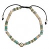 Bracelet perles heishi et œil de sainte Lucie SBC155