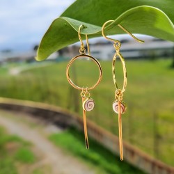 Boucles d'oreilles dorées POSEC264MEDI