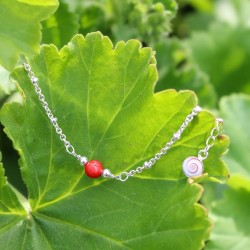 Bracelet œil de ste Lucie et corail SBC011médi-co