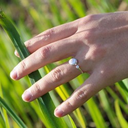 Bague Ajustable argent SRC50437MEDI