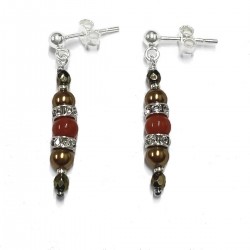 Boucles d'oreilles Corail...