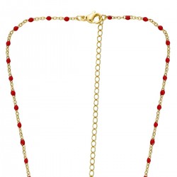 Collier œil de Ste Lucie et perles POCOLLIER001R