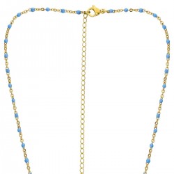Collier œil de Ste Lucie et perles POCOLLIER001TURQ
