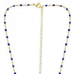 Collier œil de Ste Lucie et perles POCOLLIER001AZUR