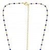 Collier œil de Ste Lucie et perles POCOLLIER001AZUR