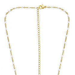 Collier œil de Ste Lucie et perles POCOLLIER001BLC