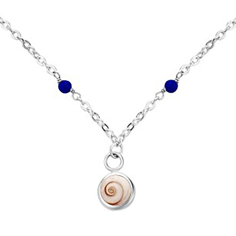 Collier Argent œil de Ste Lucie et agate SSCC2005agateb-MEDI