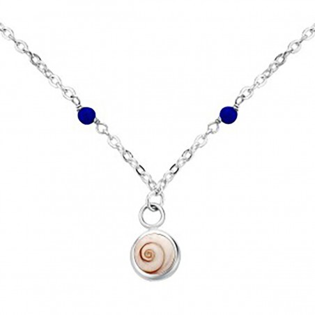 Collier Argent œil de Ste Lucie et agate SSCC2005agateb-MEDI