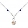Collier Argent œil de Ste Lucie et agate SSCC2005agateb-MEDI